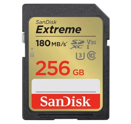 SanDisk Extreme 256GB 180MB/s UHS-I U3 V30 SDXC Hafıza Kartı (SDSDXVV-256G-GNCIN)