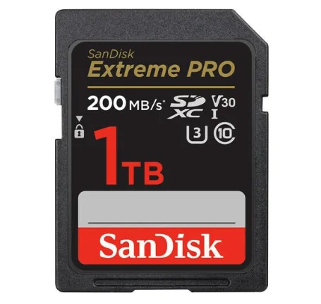 SanDisk Extreme PRO 1TB 200MB/s UHS-I U3 V30 SDXC Hafıza Kartı (SDSDXXD-1T00-GN4IN)