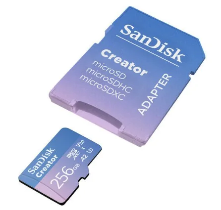 256GB Creator MicroSDXC UHS-I 190 mb/s V30 MicroSD Hafıza Kartı